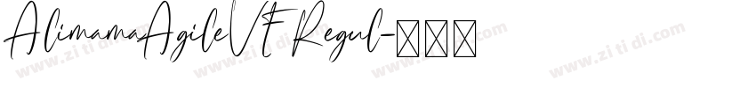 AlimamaAgileVF Regul字体转换